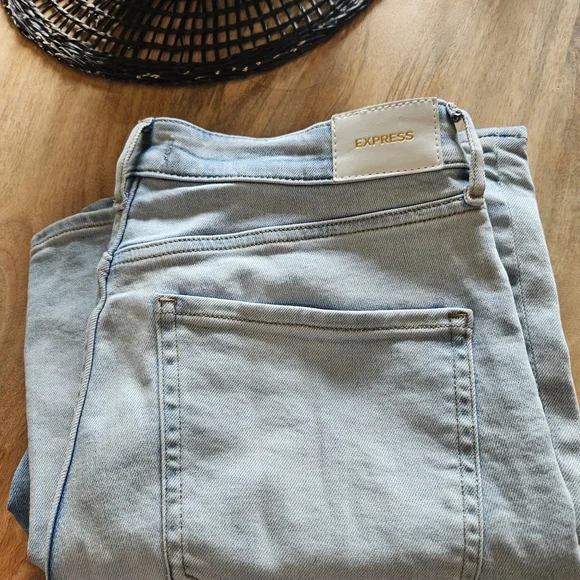 Express Light Blue Flare Jeans - Picture 4 of 12